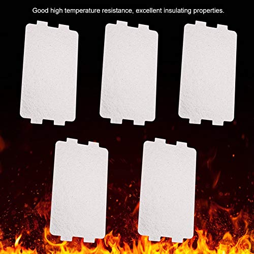 5Pcs Microwave Oven Mica Plate Sheet,Microwave Waveguide Cover Replacement Repairing Accessory, Ideal for Kitchen Microwave Oven(Single Size:4.6 X 2.5 Inch)