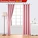YOJA Thermal Insulated Window Treatment Blackout Curtains Drapes,Light Pink,52