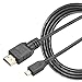 Luxebell High Speed HDMI HD Video Cable for 5 4 Black Silver 3+ 3 and Sjcam Sj4000 Sj5000-5feet/1.5m