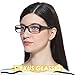 Cyxus Blue Light Filter Glasses [Transparent Lens], Better Sleep Anti Eyestrain Headache, Computer Cell Phone Reading Eyewear Video Glasses (Rectangular Black Frame)