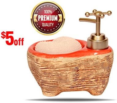 Royal Beei yellow bath tub 300 ml, with scrubber and tap design on the pump,good dispenser,big size,with a scrub, ideal for bathroom and kitchen,steel pump tap design