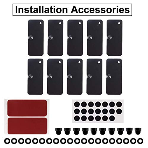 image for Yoursme Rear Window Louvers Hardware Installation Accessories ABS Mate