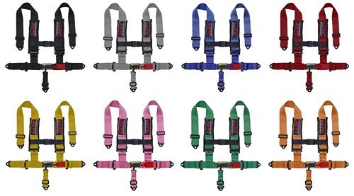 STV Motorsports 5 Point Universal Racing Seat Harness Latch and Link 2" Pads RH5.2H - for Off-Road Vehicles, UTV, Trucks (PAIR) (Black)