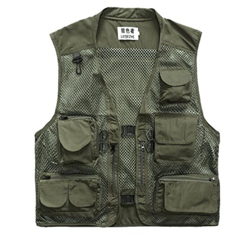 Roludom-Mens-Mesh-Fishing-Vest-Multi-Pockets-Photography-Outdoor-Jacket Roludom-Mens-Mesh-Fishing-Vest-Multi-Pockets-Photography-Outdoor-Jacket