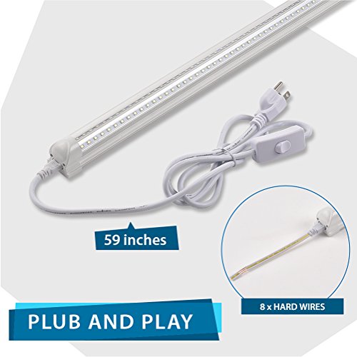 Barrina LED Shop Light, 4FT 40W 5000LM 5000K, Daylight White, V Shape