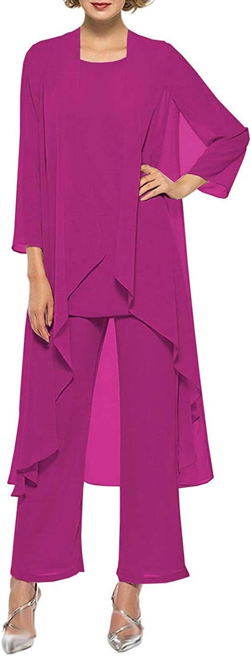 HIDRESS Women's Three Pieces Mother Of The Bride Dresses Pant Suits Bq133