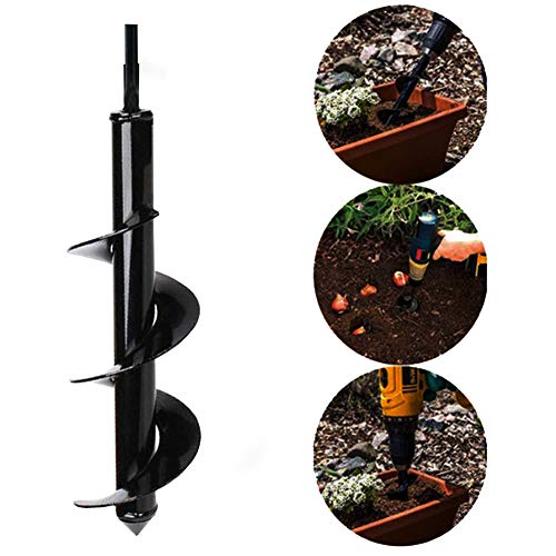 zosenda Garden Spiral Drill Bit, 3.1" x 9.8" Electric Cordless Replacement Planter Garden Auger Digger Drill Bit, Time Saving Hole Auger Digging Tool for Planting Trees Shrubs Deep Cultivating
