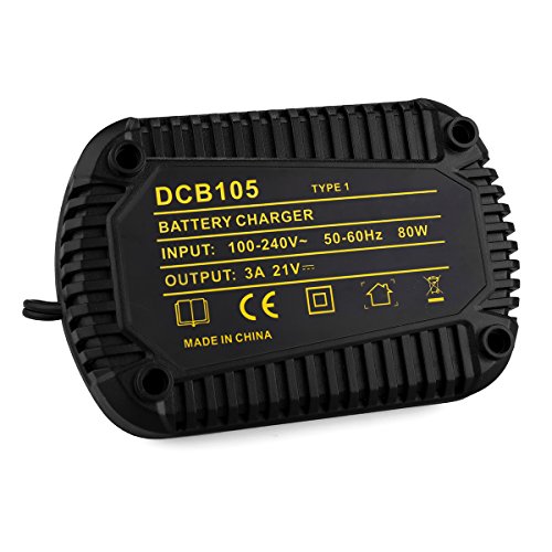 Biswaye DCB112 DCB115 20V Max Charger Charges All DCB201 DCB204 DCB606 DCB609 DCB207 DCB206 DCB203 DCB200 DCB120 DCB127 12V Max, 20V Max and 60V Max Li-Ion Cordless Tool Battery Packs