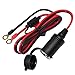 KUNCAN Car Female Cigarette Lighter to O Ring Terminal - 12V-24V Eyelet Battery Terminal Harness Extension Charge Cable 3FT 10A (1 Pack)