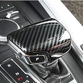 Carbon Fiber Gear Shift Knob Cover Trim For Audi A4 A5 S4 S5 Q5 2017-2025 | Easy to install,snap on the original knob,sport trim,classy and beautiful modification,nice add on the shifter knob.