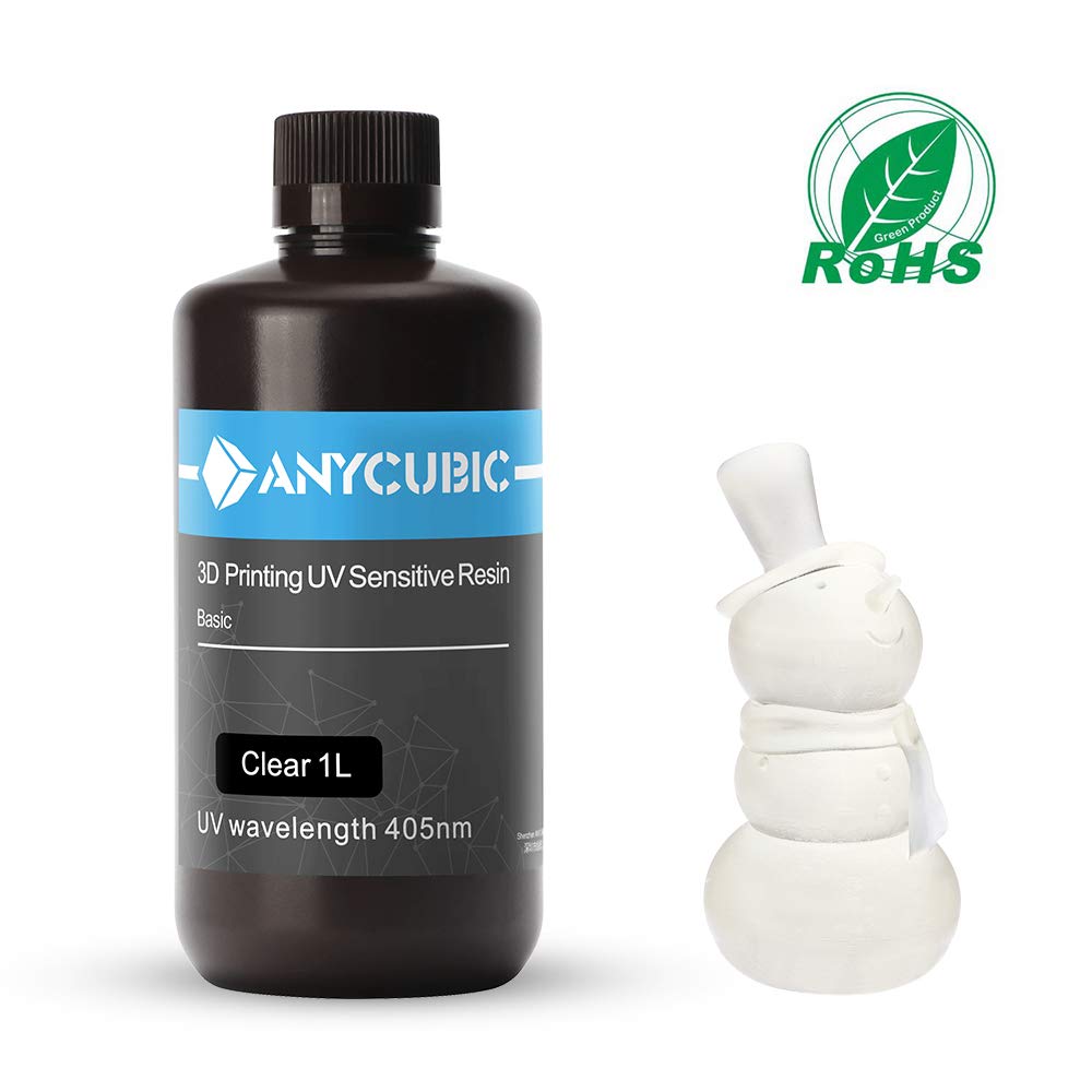 TECBEARS 3D Printer Resin 1KG,405nm UV Curing Standard Resin, Fast ...