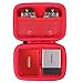 Hard Travel Case for Samsung T3 T5 Portable 250GB 500GB 1TB 2TB SSD USB 3.0 External Solid State Drives by co2crea (2-in-1 Case + Inside Red)