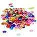 250 3/4-inch Bingo Chips | Translucent, Mixed Color Marker Supplies | Educational Counting, Science, & STEM Resource