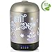 COOSA 100ml Silver Christmas Tree & Snowman Pattern Essential Oil Diffuser with 4 Time Setting and 7 Color Changing LED Lights Cool Mist Humidifier for Home and Office