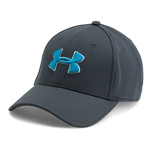Under armour men s blitzing ii stretch fit cap, stealth gray/blue…