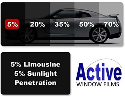 Active Film Limo Black, Medium, Light & Ultra Light Car Auto Tint Window Tinting Film 5% Limo Black 4mx76cm