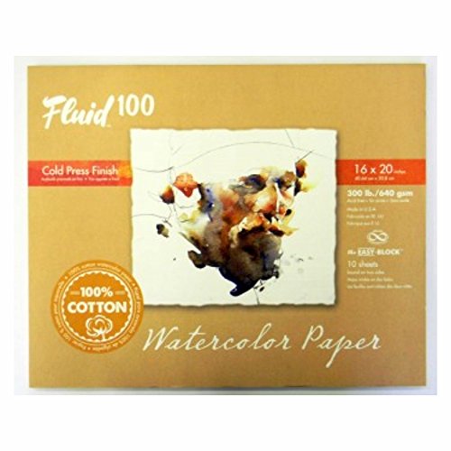 Fluid 100 Watercolor Cp 300Lb Ez-Block 16X20
