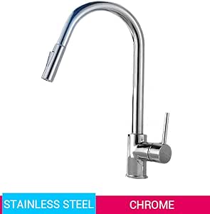 Fregadero de cocina Grifos abatibles Acero inoxidable Mezclador de agua