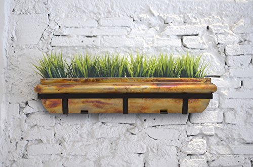 H Potter Rustic Copper Window Planter Box Garden Decor Flower 30"