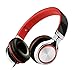ECOOPRO® Lightweight Portable Adjustable Over Ear Stereo Earphone Headphones Headset for PC MP3 MP4 Tablet Most Smart Phone (Black/Red)