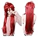 KiyaCos Cosplay Wig Crimson Grell Sutcliff Long Dark Red Women Men Anime Show Party Halloween Synthetic Hair Wigs