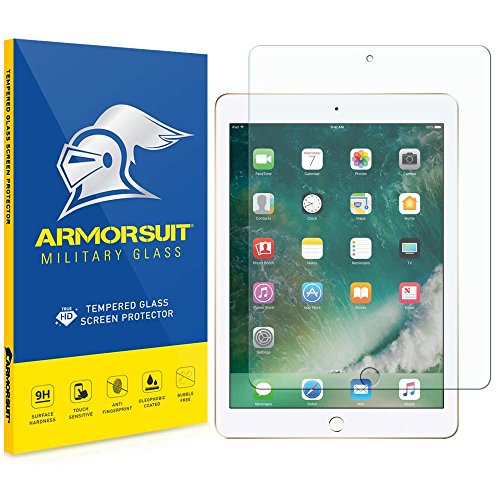 iPad Pro 10.5" (2017) Screen Protector, Armorsuit MilitaryGlass 9H Tempered Glass Screen Protector For iPad Pro 10.5" Anti-Bubble Ultra HD Clear