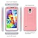 ULAK Galaxy S5 Case, Knox Armor Rugged Dual Layer Hybrid Protective Case for Samsung Galaxy S5 i9600 (Coral Pink/Gray)