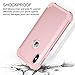 YINLAI iPhone X Case iPhone 10 Case Slim Heavy Duty 3 in 1 Hybrid Hard PC Cover Soft Silicone Rubber Rugged Bumper Shockproof Full Body Protective Phone Cases for Girls Women iPhone X Rose Gold/Pink