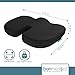 bonmedico Orthopedic Seat Cushion - Home Office Soft Non-Slip & Memory Foam Seat Pillow to Relieve Back, Sciatica & Coccyx/Tailbone, For Office Chair Cushion, Car Seat Cushion Or for Wheelchair, Black