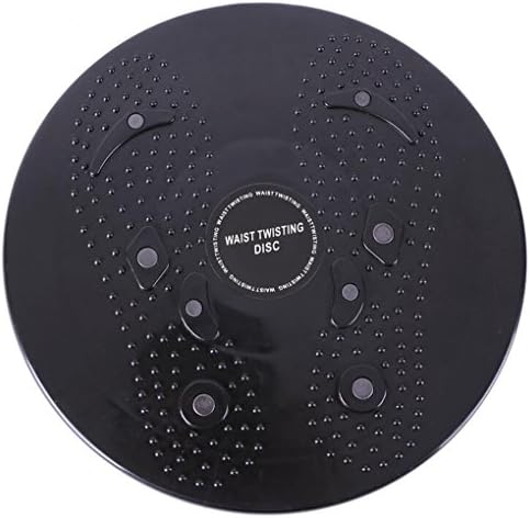 Figure Twister Twisting Waist Disc Waist Twister Ankle Body Aerobic Exercise Foot Exercise Fitness Twister Figure Trimmer Magnet Balance Rotating Board (Black)
