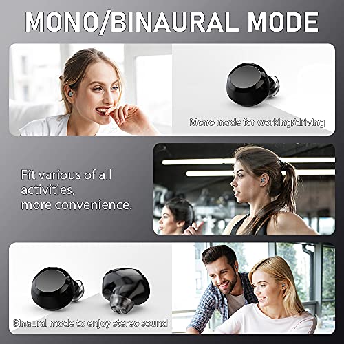 LYCHL Bluetooth Kopfhörer Kabellose Kopfhörer In Ear 8H Single Spielzeit, Sport Ohrhörer mit Passive Noise Cancellation IP7 Wasserdicht, Bluetooth 5.0 Headset mit LED Digitalanzeige Touch Sensoren