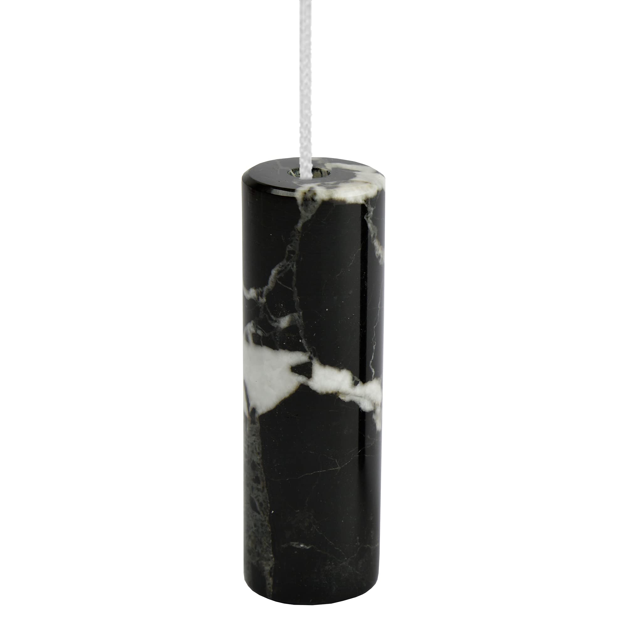 Himalayan Marble Cylindrical Light Pull - Black Marble