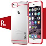 iPhone 6 Plus / iPhone 6S Plus Case - Poetic [Atmosphere Series] - [Lightweight] [Slim-Fit] Slim-Fit Tranparent Hybrid Case for Apple iPhone 6 Plus /iPhone 6S Plus 5.5inch Clear/Red (3 Year Manufacturer Warranty From Poetic)