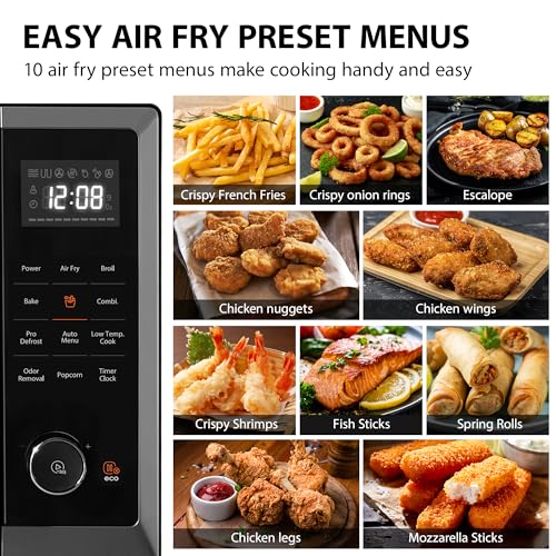 TOSHIBA Air Fryer Combo 8in1 Countertop Microwave Oven, Convection