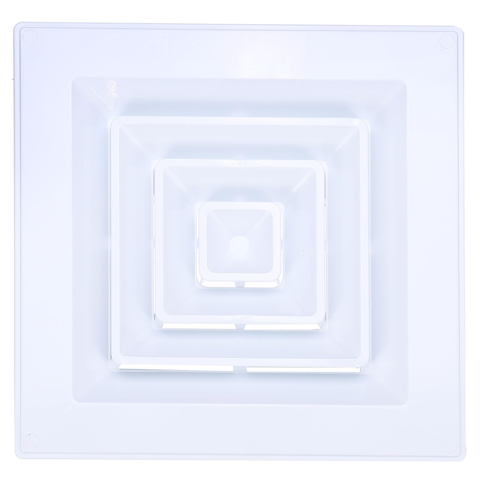 Photo 1 of PATIKIL Square Air Vent Cover 12 x 12 inch, 6 Inch Dia., Air Return Grille Sidewall or Ceiling Air Diffuser with Square-to-Round Adapter for Home Bathroom Kitchen Ventilation