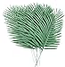 Warmter 10PCS Artificial Palm Tree Faux Plastics Leaves Green Plants Greenery for Flowers Arrangement Wedding Decoration Faux Palm Leaves