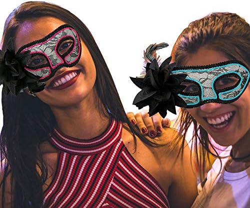 Light up Masquerade Mask, V Vendetta LED Venetian Mask Halloween Christmas Rave Party Mardi Gras