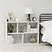 IRIS USA 5 Cube Bookshelf, Space Saving Organizer Bookshelf for Small Spaces, Corner Shelf, White