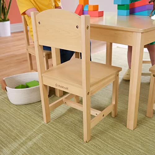 KidKraft Wooden Farmhouse Table & 4 Chairs Set, Children's Furniture