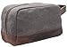 Iblue Leather Canvas Travel Bag Toiletry Kit Shaving Dopp Case #b96 (Mid grey)
