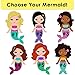 Personalized Mermaid Reversible Sequin Pillow, Custom Mermaid Underwater Scene Sequin Pillow (White/Rose-Gold)