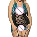 ManxiVoo Fashion Women Sexy Lace Underwear Plus Size Uniforms Bandage Halter Top Temptation Lingerie (XXL, Black)