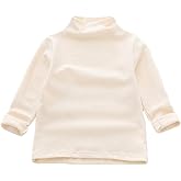 MODNTOGA Toddler Turtleneck Baby Girl Boy Long Sleeve Shirt Solid Color Mock Neck Shirt Knitwear Blouse Fall Winter Clothes