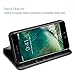 ProCase iPhone 8 Plus 7 Plus Genuine Leather Case, Wallet Folding Flip Case with Kickstand Card Slots Magnetic Closure Protective Cover for Apple iPhone 8 Plus/iPhone 7 Plus -Black