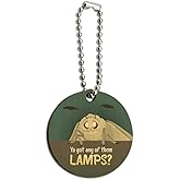 GRAPHICS & MORE Moth Lamp Meme Wood Wooden Round Keychain Key Chain Ring