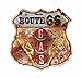 HANTAJANSS Route 66 Signs Metal Vintage Highway Gas Station Open 24 Hours Tin Sign for Road, Street, Home Decoration 12 Inches