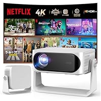 iSinbox 2025 Innovation 360° Rotatable Projector, Household Use, Small, Ceiling Projector, 1200ASNI High Brightness, 1080P 4K Compatible, Electric Focus, 6D & 6P Trapezoid Correction, Bi-Directional