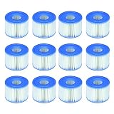 Intex 6 x 29001E B00PUZW3N2 PureSpa Type S1 Easy Set Pool Cartridges (12 Filters) | 2, 1 Pack, Blue