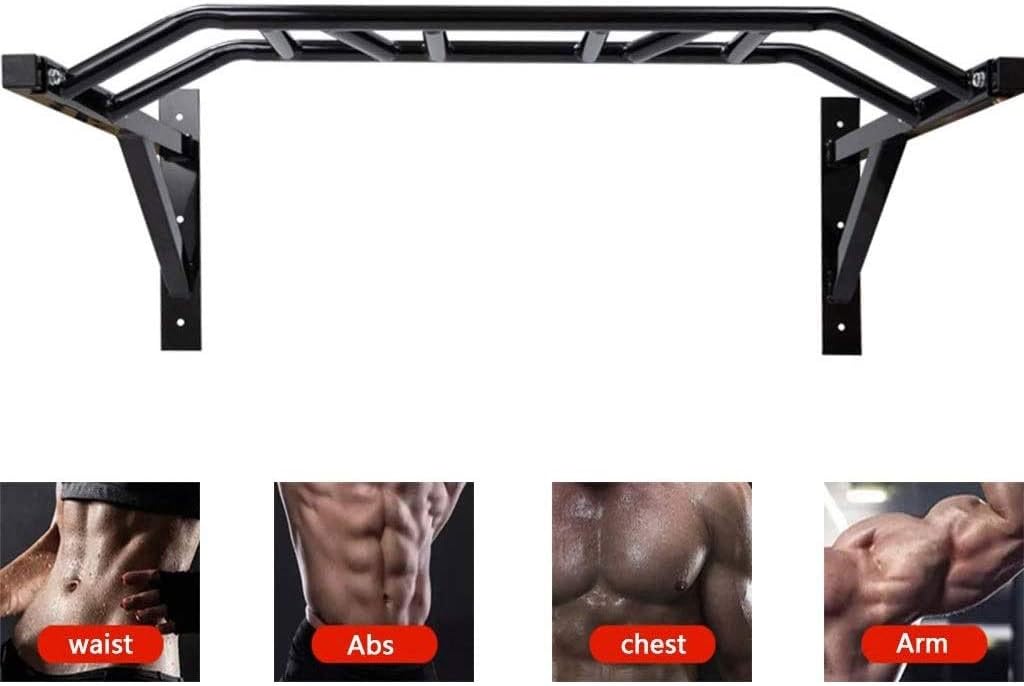 YFFSS Fitness Wall Mounted Pull Up Bar | Best Multi Grip Pull Up Station | Chin Up Bar Wall Mount for Commercial and Garage Gym