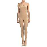 JJJ Women Catsuit Cotton Spaghetti Strapped Yoga Bodysuit Jumpsuit Reg/Plus Size
